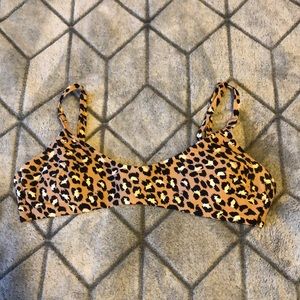 Aerie Leopard Bikini Top